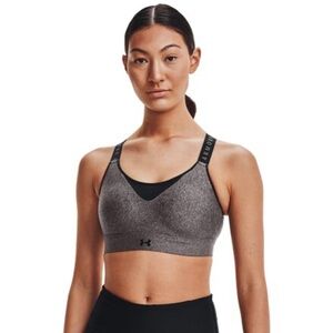 Under Armour Gray Black Seamless Sports Bra